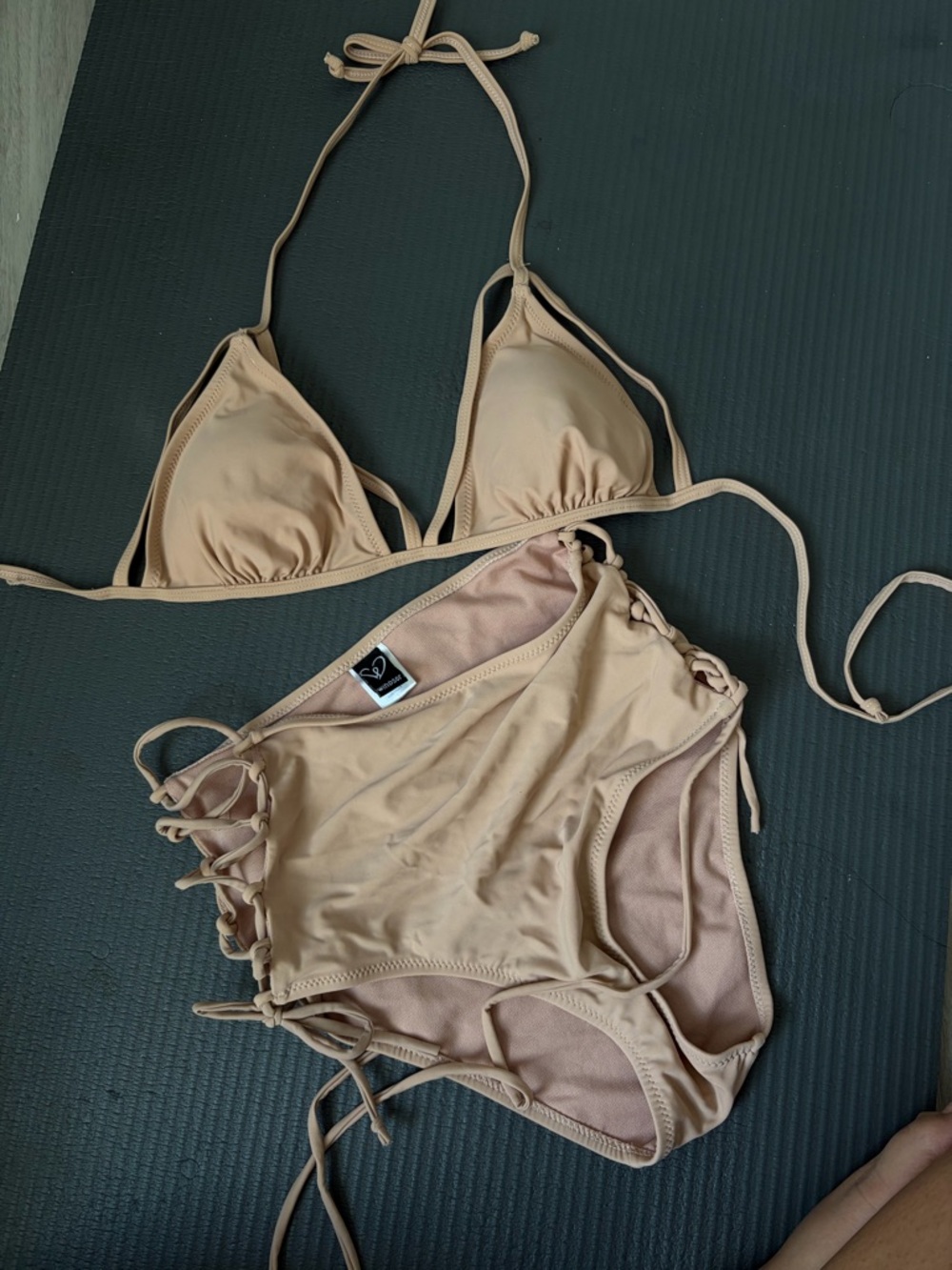 Windsor Nude Tie-Side Triangle Bikini Set